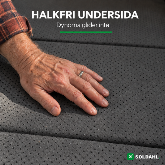 Halkfri undersida, dynorna glider inte