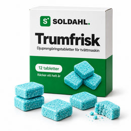 Soldahl® Trumfrisk djuprengöringstabletter för tvättmaskin | tar bort sur lukt och beläggningar
