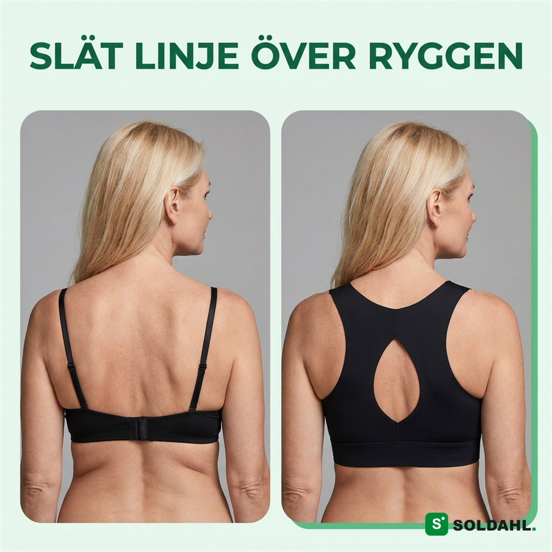 Slät linje över ryggen