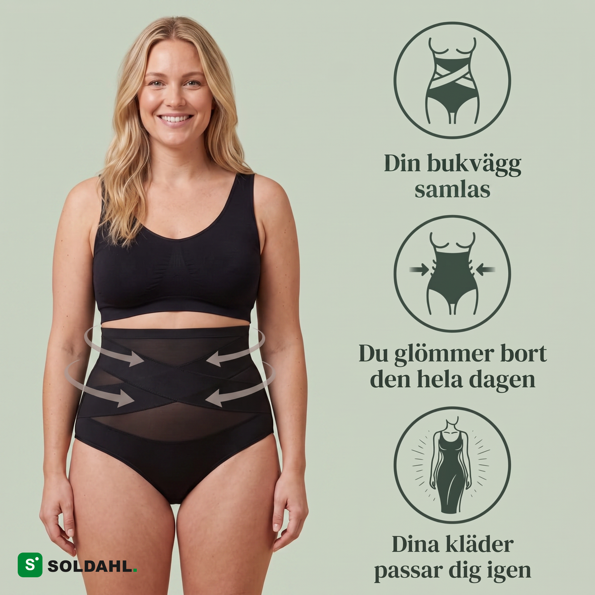 Så funkar Bellina: korsade 360-band samlar magen, sitter kvar hela dagen