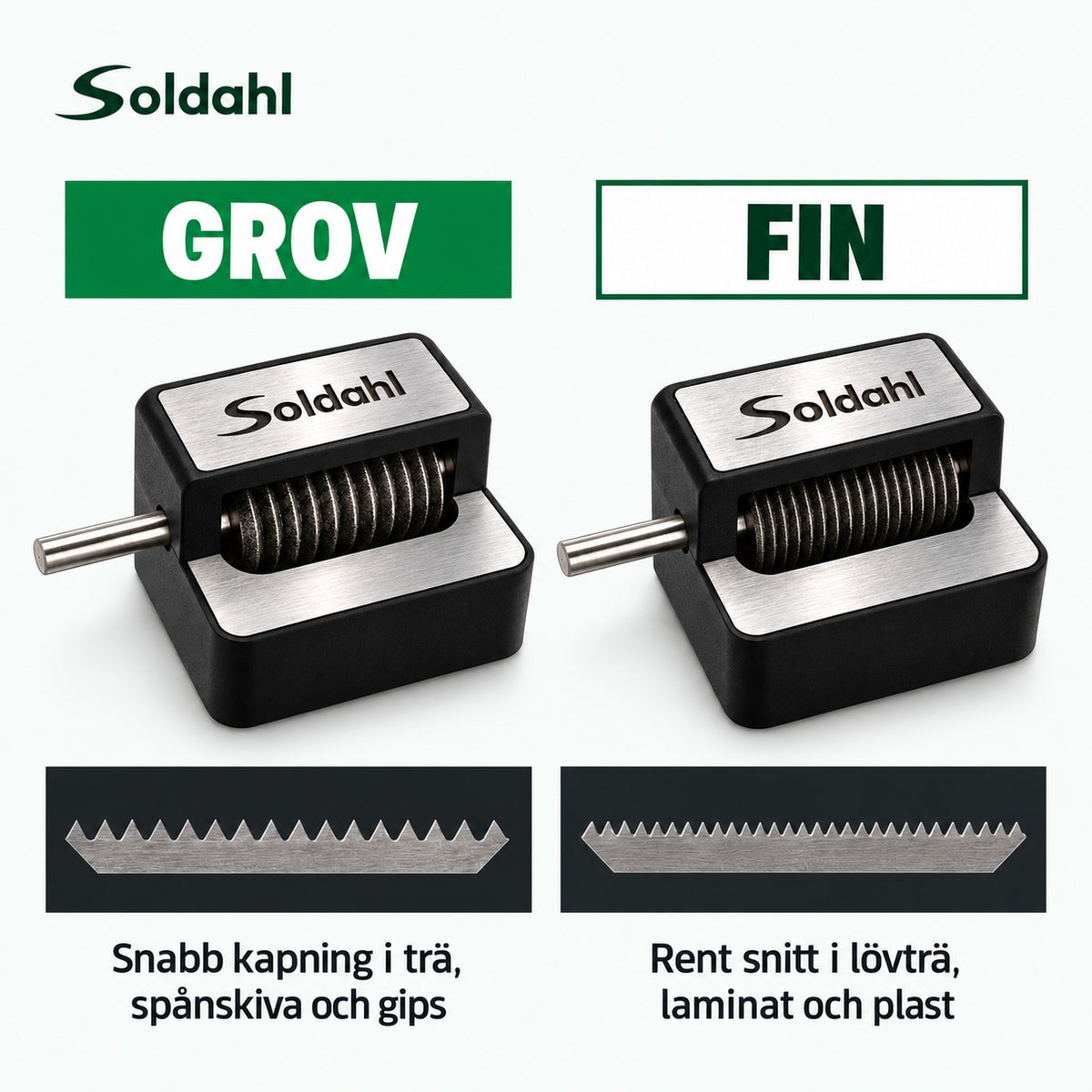 Bladvass GROV och FIN tandprofil