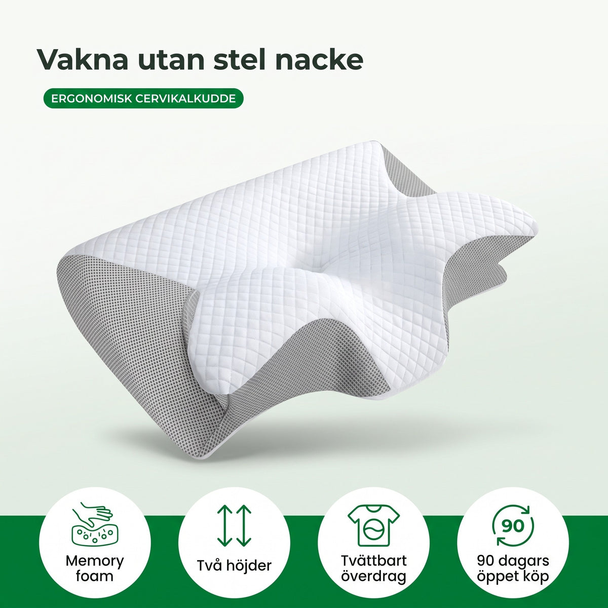 Soldahl NeckCalm cervikalkudde, vakna utan stel nacke
