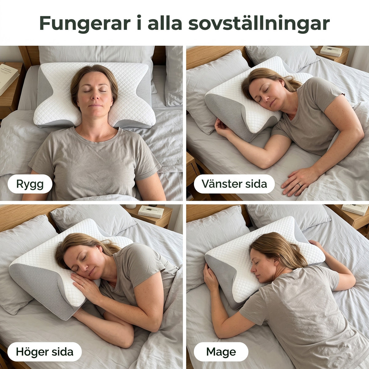 Fungerar i alla sovställningar
