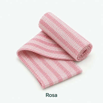 Exfolierande duschhandduk i färgen rosa
