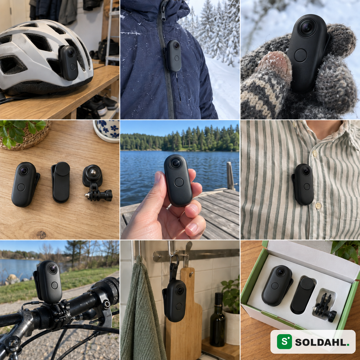 Soldahl Fånga - används i vardagen, pa jackan, hjalmen och cykeln