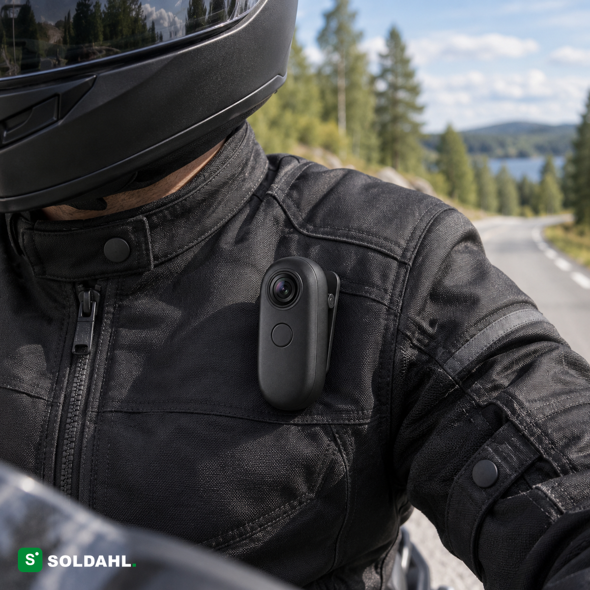 Soldahl Fånga - motorcykelturen, klippt pa jackan