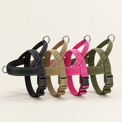 Gångro antidragsele i svart, khaki, rosa och grön