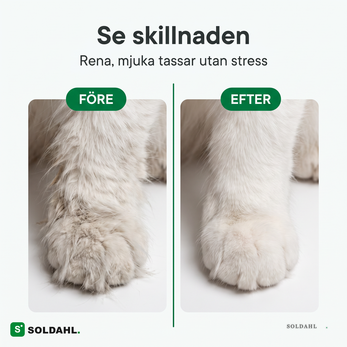 Före och efter trimning