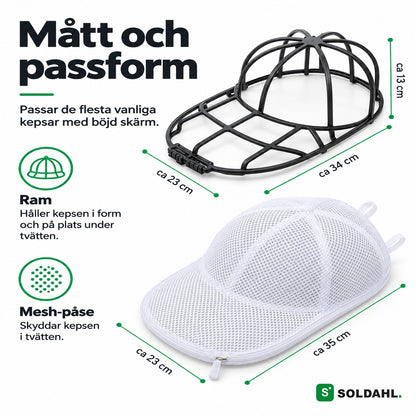 Mått och passform: ram ca 34 x 23 x 13 cm och mesh-påse ca 35 x 23 cm