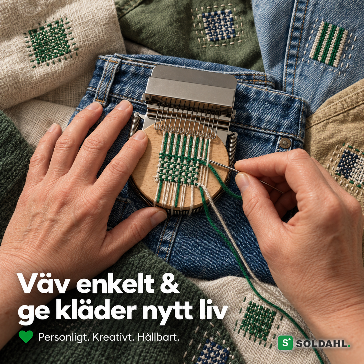 Lagade favoritplagg i denim och linne med minivävramen