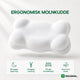 Soldahls ergonomiska molnkudde i memory foam, vit, med fyra fördelar