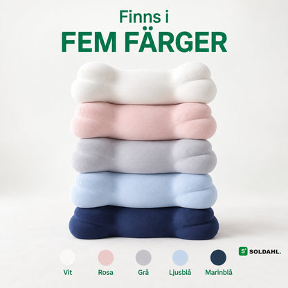 Molnkudden finns i fem färger: vit, rosa, grå, ljusblå och marinblå