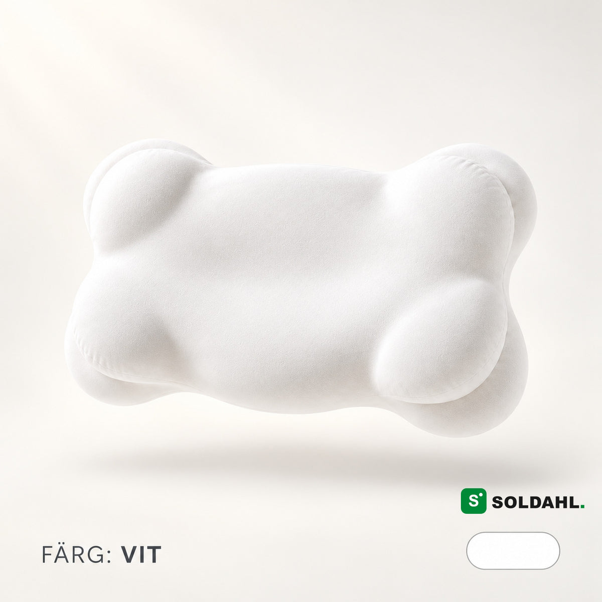 Ergonomisk molnkudde i färgen vit