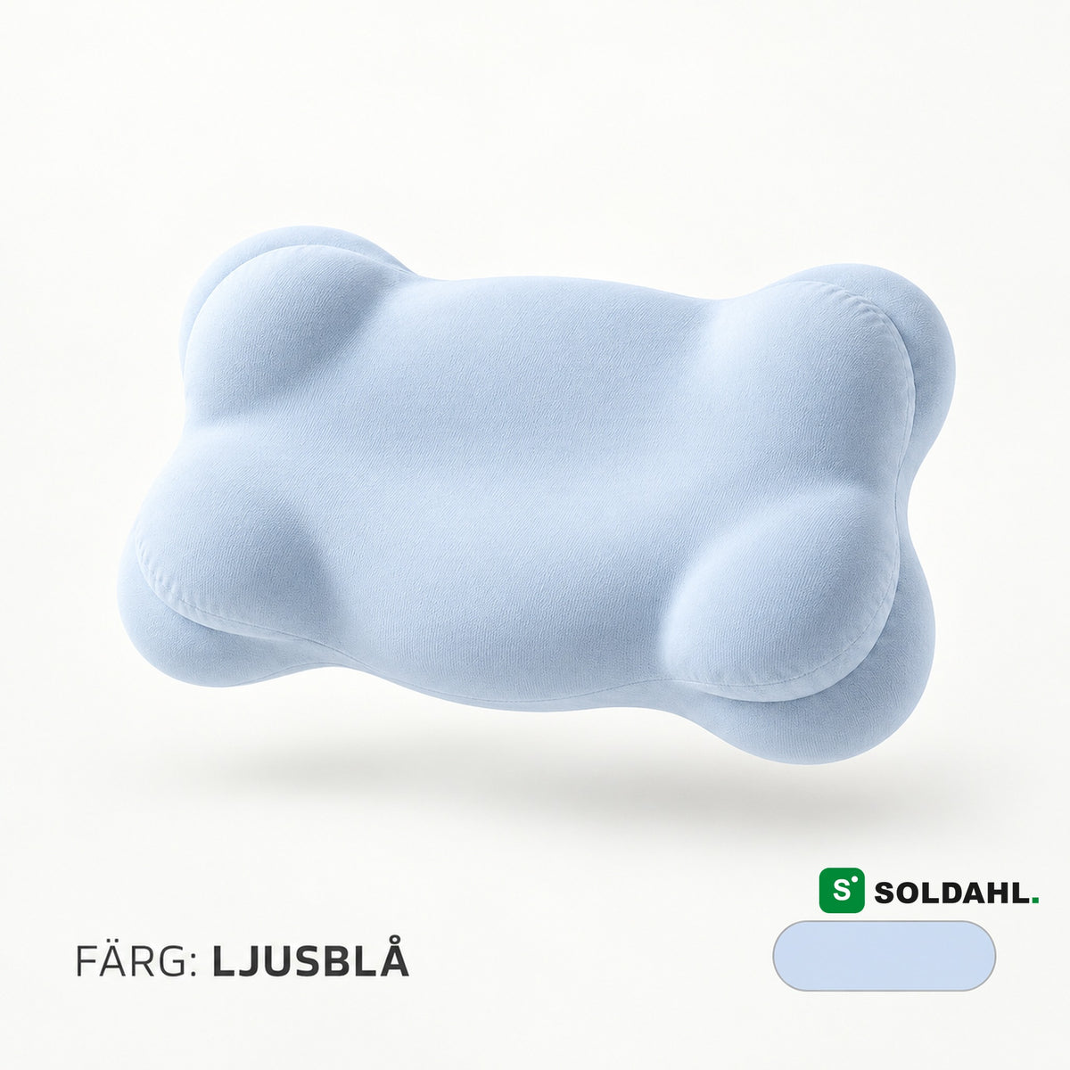 Ergonomisk molnkudde i färgen ljusblå