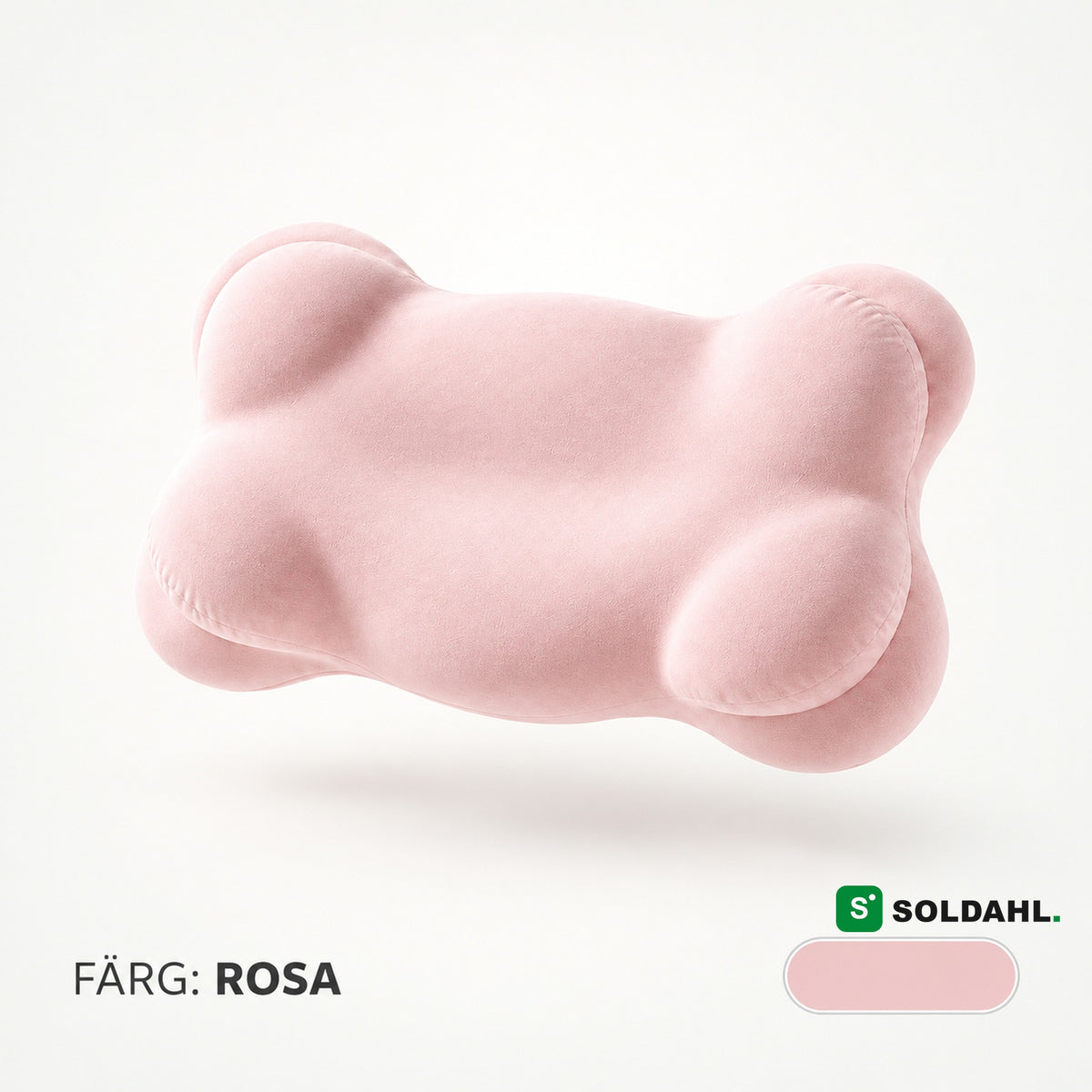 Ergonomisk molnkudde i färgen rosa