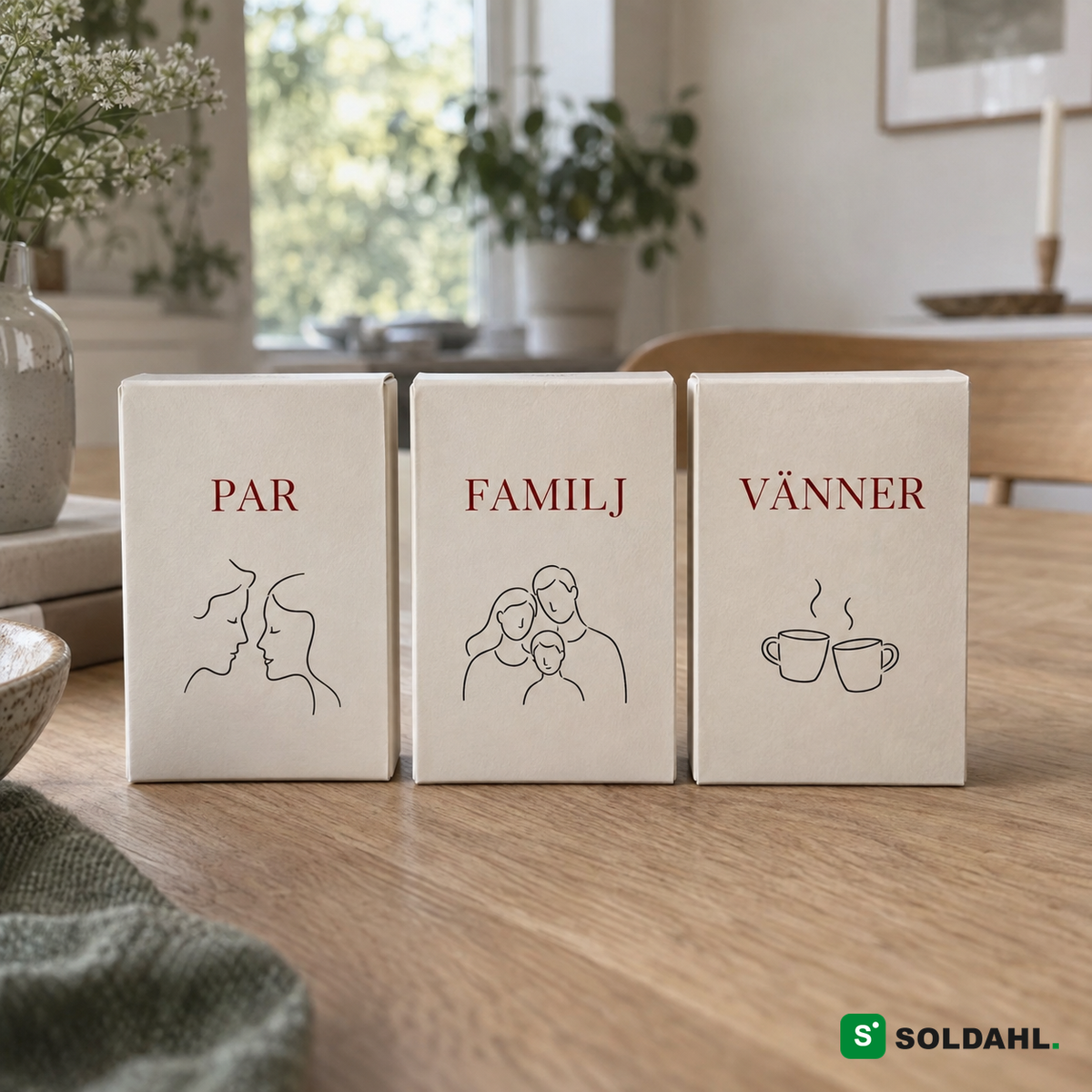 Tre teman Par Familj Vänner
