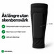 Åk längre utan skenbensvärk, svart Pjäxro med dämpande kudde