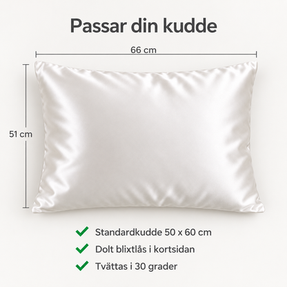 Måttguide Soldahl Silkesro: 51 x 66 cm, passar standardkudde 50 x 60 cm, dolt blixtlås, tvättas i 30 grader