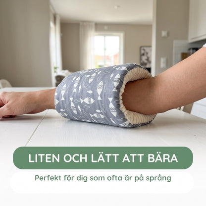 Armkudden på underarmen, liten och lätt att bära