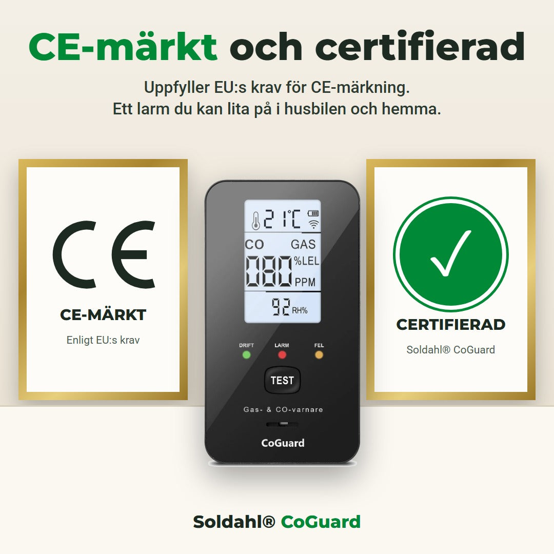 Soldahl CoGuard är CE-märkt och certifierad