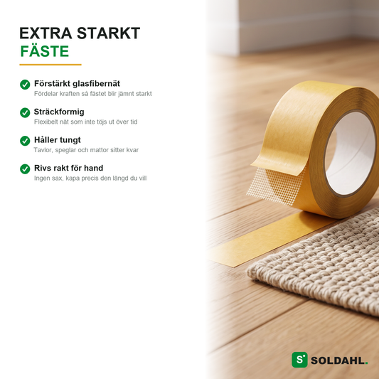 Extra starkt fäste med glasfibernät