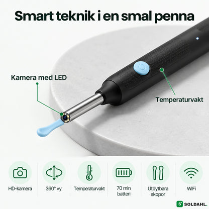 Kamera med LED, temperaturvakt och 70 minuters batteri