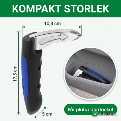 Kompakt storlek, får plats i dörrfacket