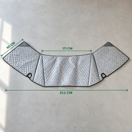 Soldahl® Rutvakt utvändigt termoskydd för husbil 211 x 171 cm | vindruta och båda sidorutorna, 90 cm sidoflikar