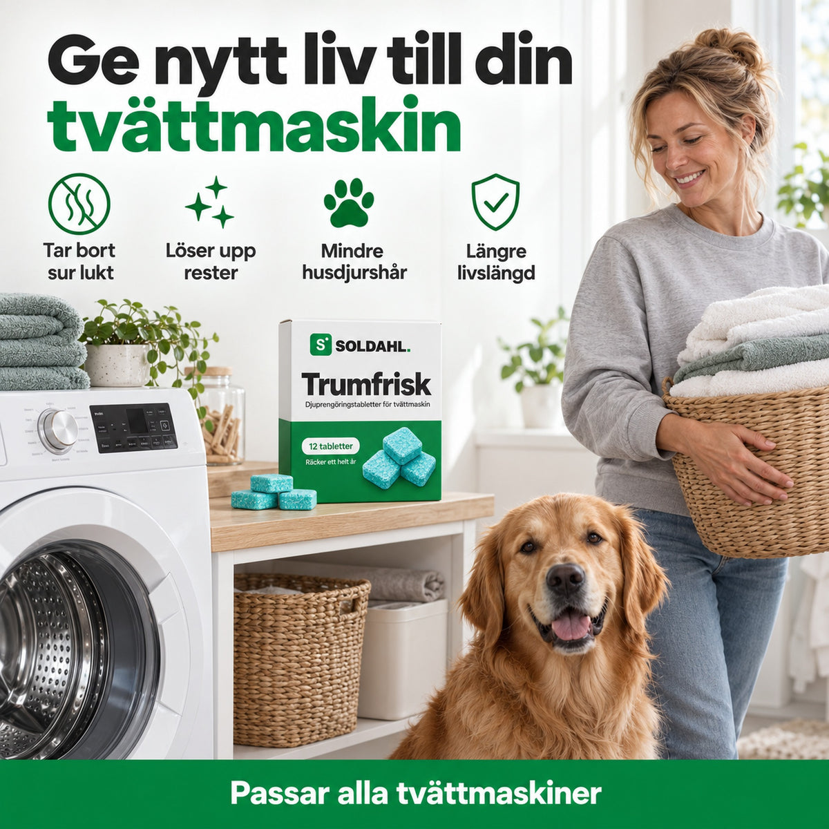 Ge nytt liv till din tvättmaskin, passar alla tvättmaskiner