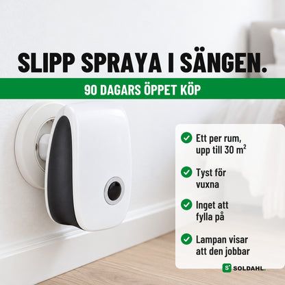 Slipp spraya i sängen, Tystvakt i vägguttaget, 90 dagars öppet köp