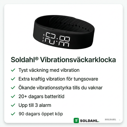 Funktioner för Soldahl vibrationsväckarklocka