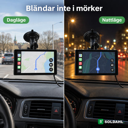 Vägro i dagläge och nattläge, skärmen bländar inte i mörker