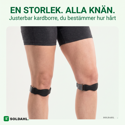 En storlek passar alla knän, justerbar kardborre